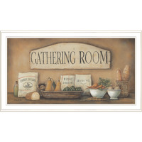 Gathering Room 1 White Framed Print Wall Art