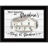 Stays At Grandmas Black Framed Print Wall Art
