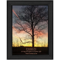 Passion 1 Black Framed Print Wall Art