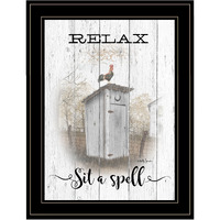 Relax Sit A Spell 2 Black Framed Print Wall Art