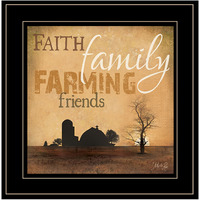 Farming 3 Black Framed Print Wall Art