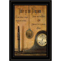 Time Is An Illusion 2 Black Framed Print Wall Art