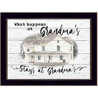 Stays At Grandmas 1 Black Framed Print Wall Art