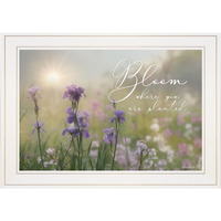Bloom Where You Are Planted 1 White Framed Print Wall Art