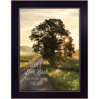 Dont Look Back 1 Black Framed Print Wall Art