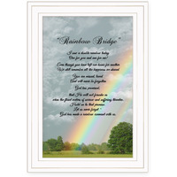 Rainbow Bridge White Framed Print Wall Art