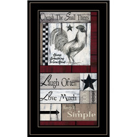 Cherish The Small Things 3 Black Framed Print Wall Art