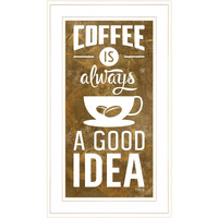 Coffee Is Always A Good Idea 2 White Framed Print Wall Art