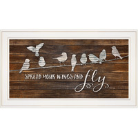 Spread Your Wings And Fly 1 White Framed Print Wall Art