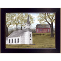 Faith And Freedom 1 Black Framed Print Wall Art