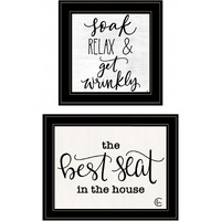 Set Of Two The Best Seat In The House 2 Black Framed Print Wall Art