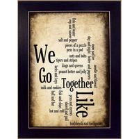 We Go Together I Black Framed Print Wall Art
