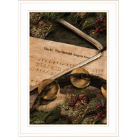 Hark The Herald Angels Sing White Framed Print Wall Art