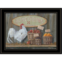 Home Grown 3 Black Framed Print Wall Art