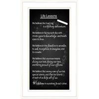 Life Lessons 3 White Framed Print Wall Art