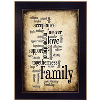 Family I Black Framed Print Wall Art