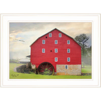 Willow Grove Mill 2 White Framed Print Wall Art
