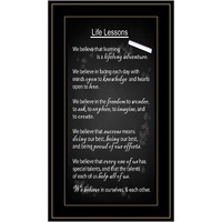 Life Lessons 4 Black Framed Print Wall Art