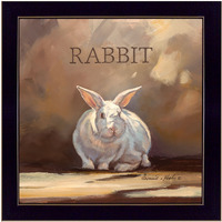 Ruby The Rabbit Black Framed Print Wall Art