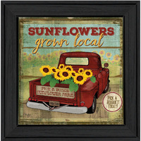 Sunflowers From The Farm 3 Black Framed Print Wall Art