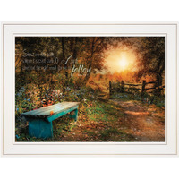 Show Me The Path 1 White Framed Print Wall Art