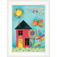 No Place Like Home 1 White Framed Print Wall Art