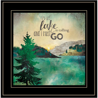 The Lake Is Calling 2 Black Framed Print Wall Art