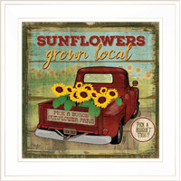 Sunflowers From The Farm 2 White Framed Print Wall Art