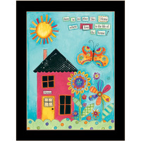 There Is No Place Like Home Black Framed Print Wall Art