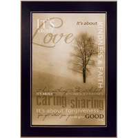 Its About Love 1 Black Framed Print Wall Art