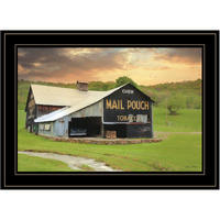 Mail Pouch Barn 5 Black Framed Print Wall Art