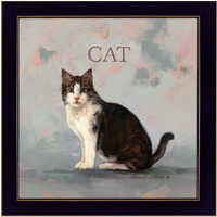 Clive The Cat Black Framed Print Wall Art