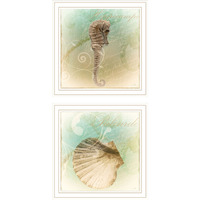Set Of Two The Sea Iii And Sea Iv 2 White Framed Print Wall Art