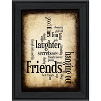 Friends 1 Black Framed Print Wall Art