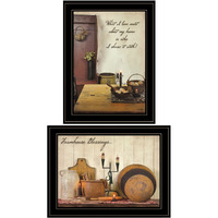Set Of Two What I Love Most 2 Black Framed Print Kitchen Wall Art