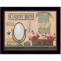 Country Bath 10 Black Framed Print Bathroom Wall Art