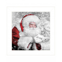 Santas Little Friends 2 White Framed Print Wall Art