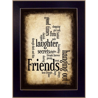 Friends I Black Framed Print Wall Art