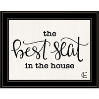 The Best Seat In The House 2 Black Framed Print Wall Art