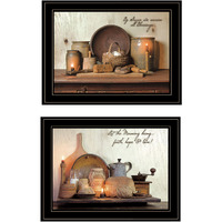 Set Of Two By Grace 2 Black Framed Print Kitchen Wall Art