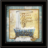 Relax Rinse Repeat 2 Black Framed Print Wall Art