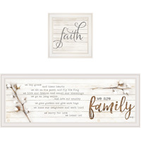 Set Of Two We Are Family 2 White Framed Print Wall Art