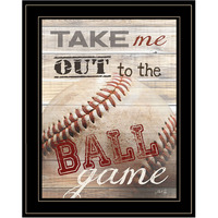 Take Me Out To The Ball Game 2 Black Framed Print Wall Art