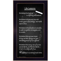 Life Lessons 5 Black Framed Print Wall Art
