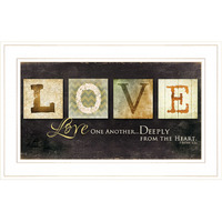 Love One Another 1 White Framed Print Wall Art