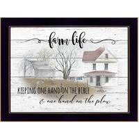 Farm Life 4 Black Framed Print Wall Art