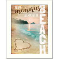 Beach Memories 3 White Framed Print Wall Art