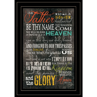 The Lords Prayer 4 Black Framed Print Wall Art