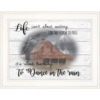 Storm Dance White Framed Print Wall Art