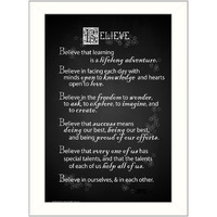 Believe 1 White Framed Print Wall Art